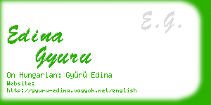 edina gyuru business card