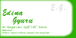 edina gyuru business card